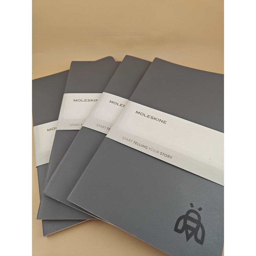 Moleskine Cashier Pocket Ruled Journal Set 4 Soft Cover Notebook Travel Portable